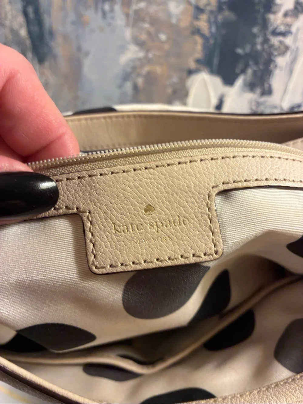 Genuine Kate Spade Chester Street Miri Leather Shoulder Bag with Chain-Detail